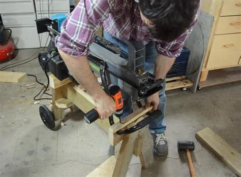 Stand for electric log splitter DIY tutorial from wood gear | Wood ...