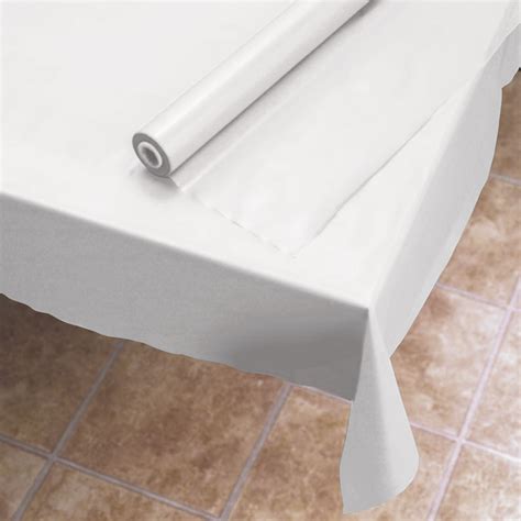 40"x300' White Plastic Table Cover Roll - Dovs by the Case | Dovs by ...