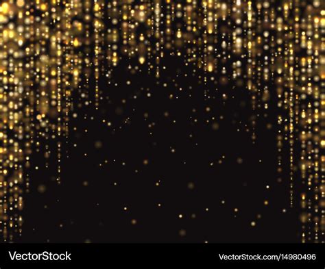 Abstract gold glitter lights background Royalty Free Vector