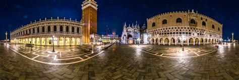 Piazza San Marco at night, Venice, 2019. 360 Panorama | 360Cities