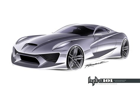 Supercar design sketch by Gary Ragle - Car Body Design