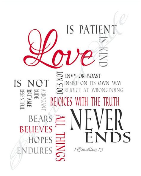 Love: 1 Corinthians 13. Instant download. DIY printable. Christian ...