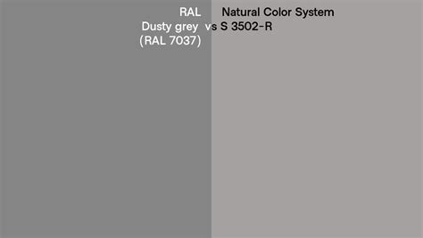 RAL Dusty grey (RAL 7037) vs Natural Color System S 3502-R side by side ...