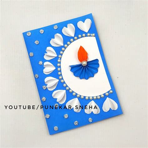 Diwali card making ideas easy / DIY Diwali greeting card / Beautiful ...