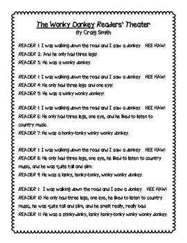 The Wonky Donkey Readers' Theater Script by The Book Teacher | TPT