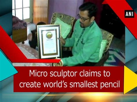 Micro sculptor claims to create world's smallest pencil