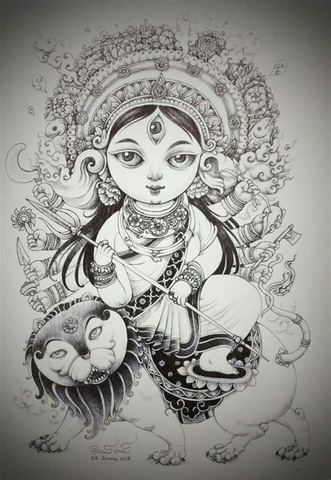 Durga Amman | Durga painting, Indian art paintings, Hindu art