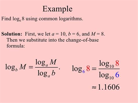 Properties of logarithms