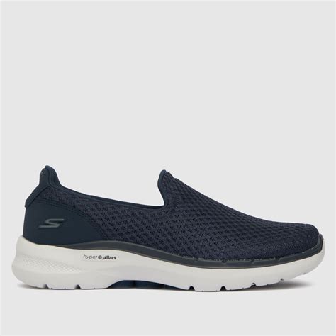 SKECHERS Navy Go Walk 6 Trainers - ShoeFreak