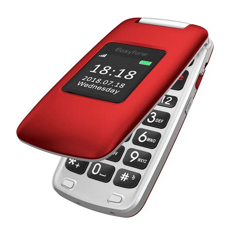 Easyfone Prime-A1 3G Unlocked Senior Flip Cell Phone, Big Button ...