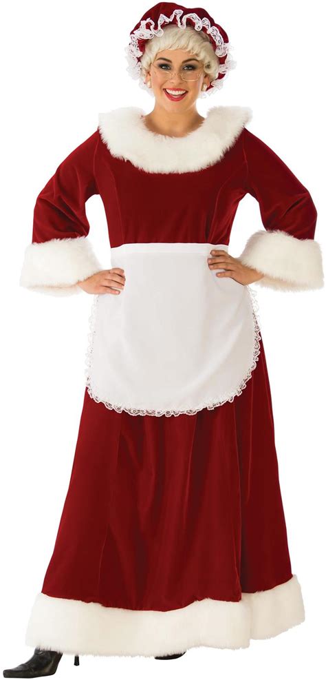 Womens Curvy Premium Traditional Mrs. Claus Costume - SpicyLegs.com