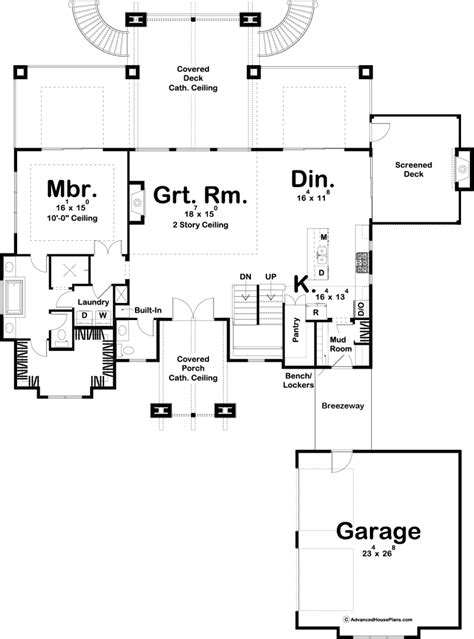 1.5 Story Craftsman Style House Plan | Smith Lake