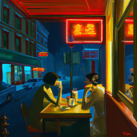 "Chinese Dinner" Edward Hopper Style