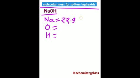 Molar Mass/molecular Mass/molecular Weight For NaOH (sodium, 40% OFF