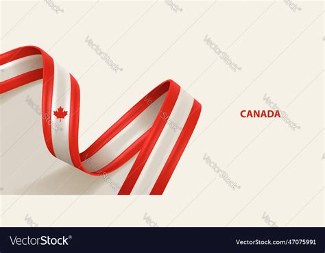 Canada ribbon flag Royalty Free Vector Image - VectorStock