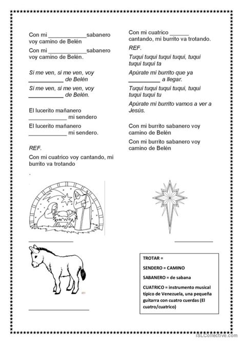 Mi burrito sabanero comprensión lect…: English ESL worksheets pdf & doc