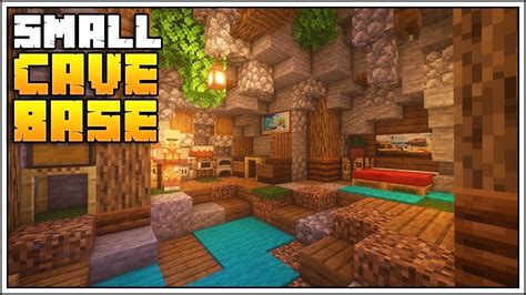 Minecraft 1.14 Small Cave Base Tutorial - YouTube