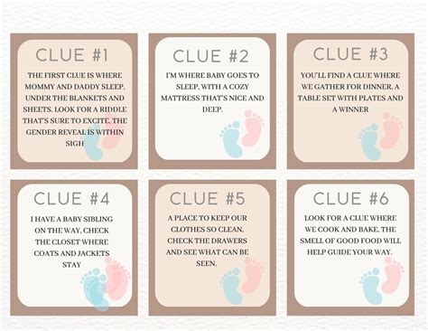 Gender Reveal Scavenger Hunt, Gender Reveal Game, Baby Shower Games ...