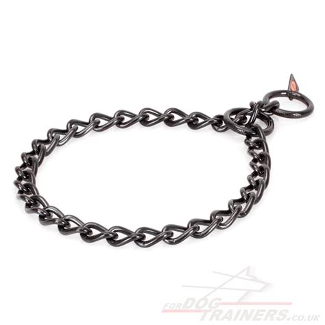 Black Chain Dog Collar | Stailess Steel Dog Collar for Sale - £33.99