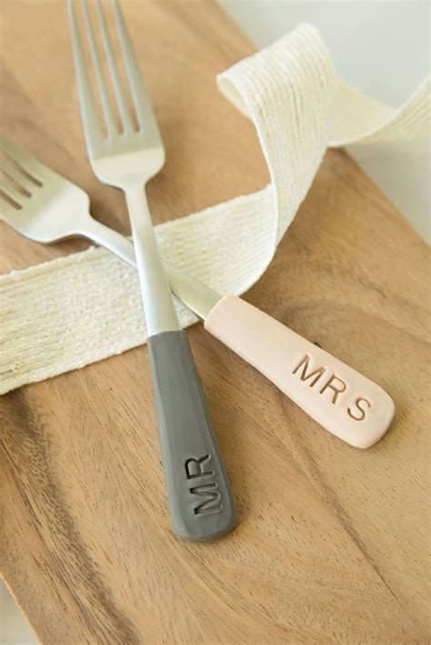 You HAVE To See These DIY Clay Wedding Cake Forks!