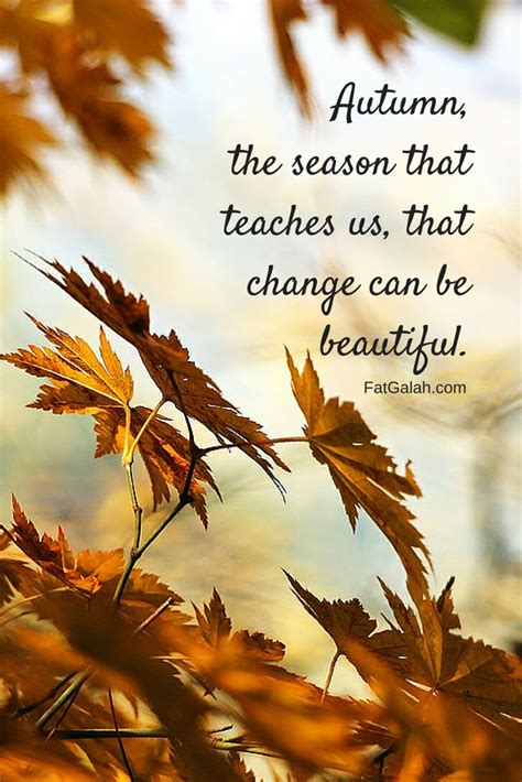 Autumn, the season that teaches us that change can be beautiful ...