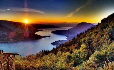 5 Plus beaux couchers du soleil | Lake annecy, Annecy, Annecy france