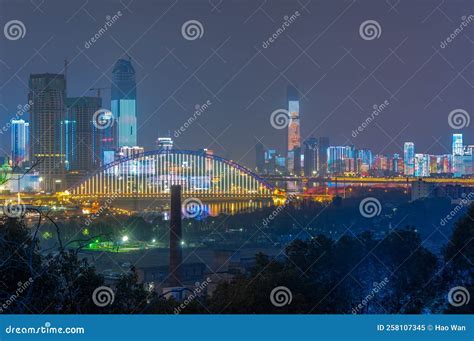 Wuhan City Skyline Scenery in Wuahn, Hubei, China Editorial Image ...