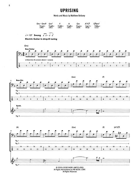 Uprising by Muse - Guitar Tab - Guitar Instructor