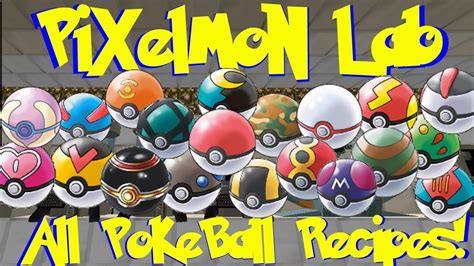 Pixelmon Lab: All Pokeball Crafting Recipes! (Minecraft Pokemon Mod ...