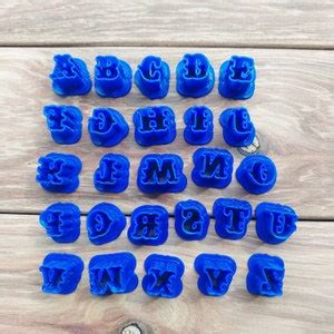 Alphabet Clay Cutter Letter Clay Cutters Small Alphabet - Etsy