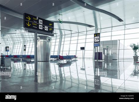 Modern Airport Departure Lounge Stock Photo - Alamy