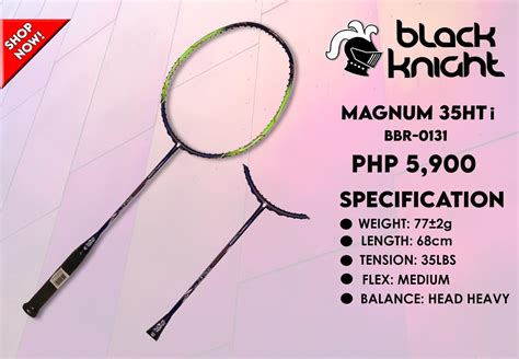 BLACK KNIGHT MAGNUM 35HT BADMINTON RACKET ( BBR-0131) | Lazada PH