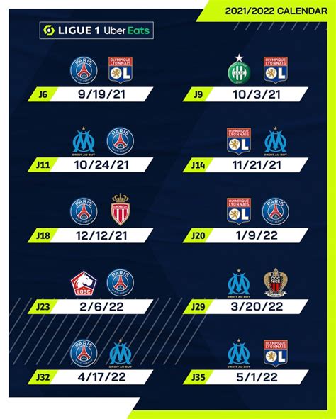 French Ligue 1 for 2021-22: Full Fixtures & Schedules, Time & Key Dates ...