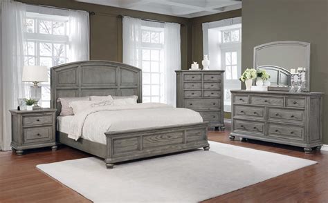 Best Master Furniture 5 Pcs Eastern King Bedroom Set in Grey Rustic ...