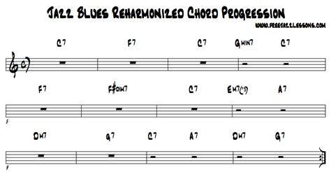 Jazz Blues Chord Progression. Free jazz lesson, video, jam track