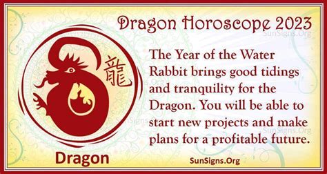 Dragon Horoscope 2023 - Luck and Feng Shui Predictions! - SunSigns.Org