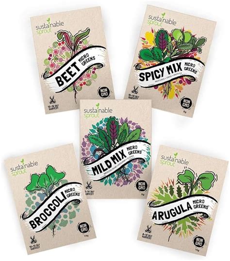 Amazon.com : Microgreens Seeds Kit – Micro Greens Sprout Seeds Variety ...