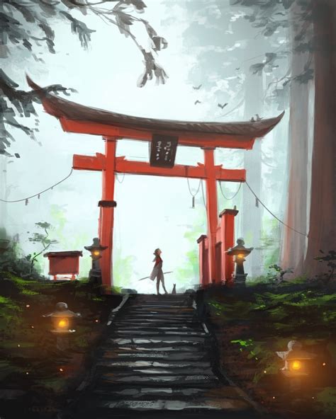 Torii Gate, an art print by Sam Yang - INPRNT