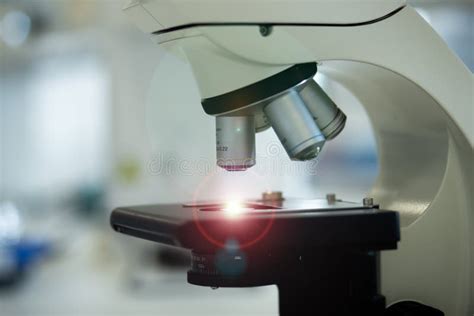 Microscope at the Medicine, Medical and Biology Laboratory Stock Photo ...