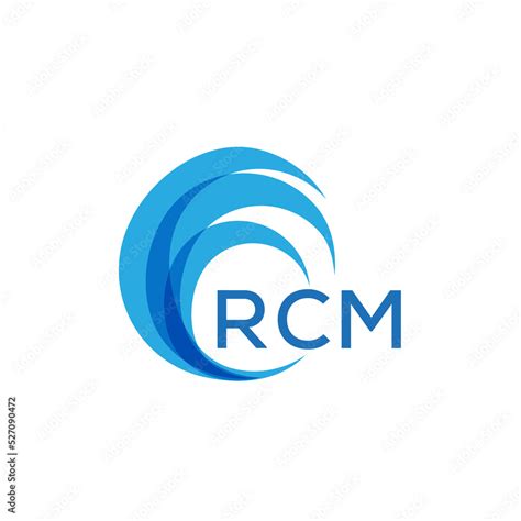 RCM letter logo. RCM blue image on white background. RCM Monogram logo ...