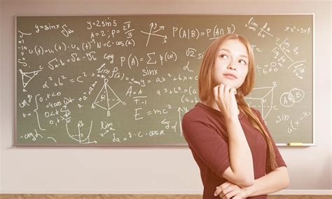 Premium Photo | Female math genius portrait