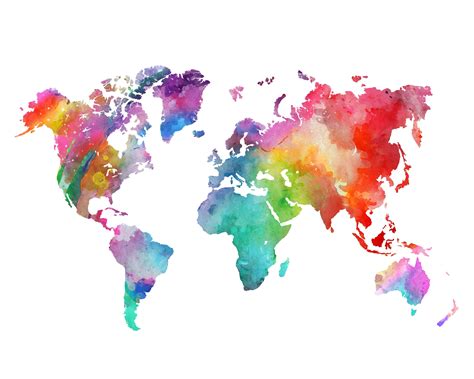 Colorful World Maps Printable | Images and Photos finder