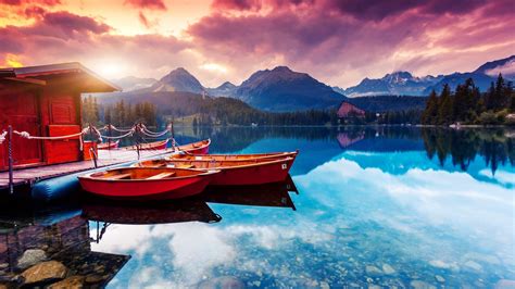 Res: 3840x2160, lake boat beautiful scenery 4k ultra hd wallpaper ...