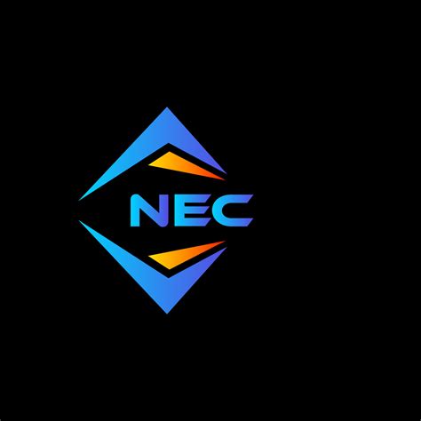 NEC abstract technology logo design on Black background. NEC creative ...