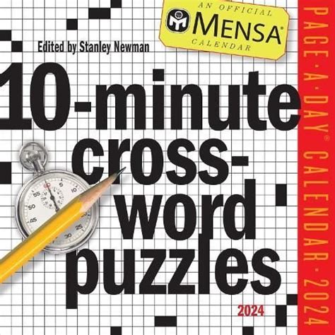 Buy Mensa® 10-Minute Crossword Puzzles Page-A-Day Calendar 2024 by ...