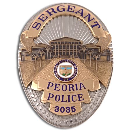 US State of Arizona, City of Peoria Police Department Sergeant Badge ...