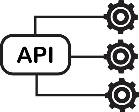 Api linear icon on white background. Api logo. Software integration ...