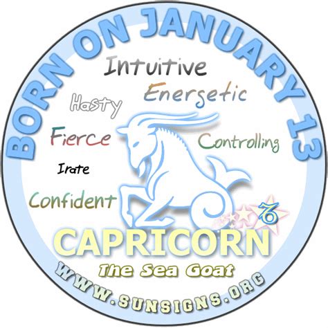 January 13 Zodiac Horoscope Birthday Personality - SunSigns.Org