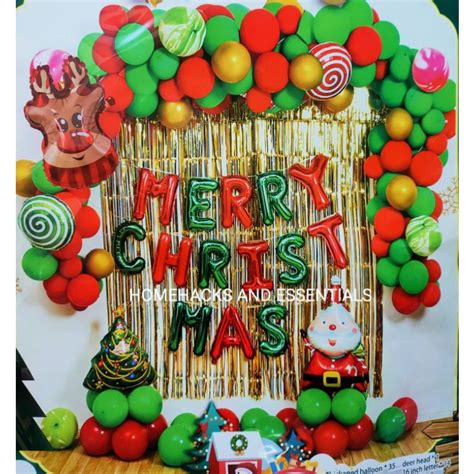 CHRISTMAS DECORATION SET CHRISTMAS PARTY DESIGN MERRY CHRISTMAS BALLOON ...