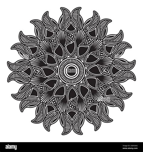 ethnic meditation relax mandala art design with floral ornamental ...